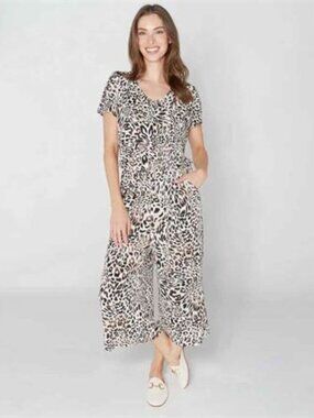 Kim & Co Print wide leg jumpsuit size XXXL
